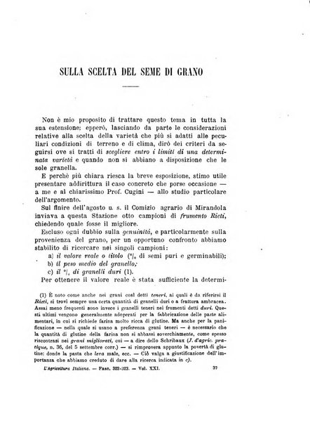 L'agricoltura italiana periodico mensile