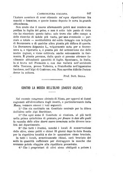 L'agricoltura italiana periodico mensile