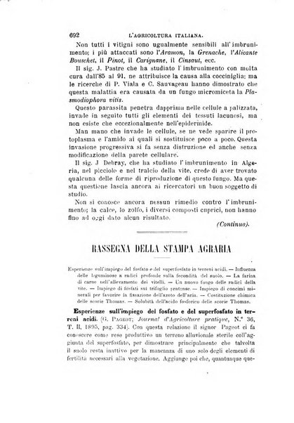 L'agricoltura italiana periodico mensile