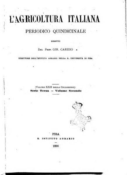 L'agricoltura italiana periodico mensile