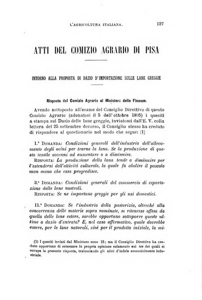 L'agricoltura italiana periodico mensile