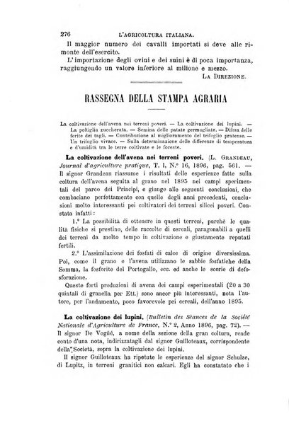 L'agricoltura italiana periodico mensile