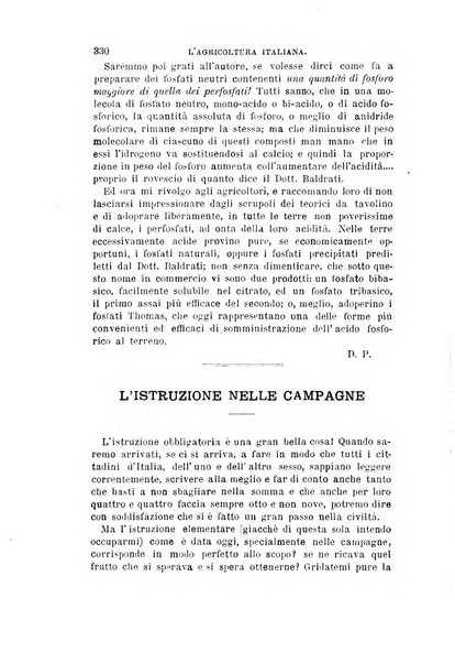 L'agricoltura italiana periodico mensile