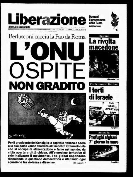 Liberazione : giornale comunista : [organo del Movimento della rifondazione comunista]