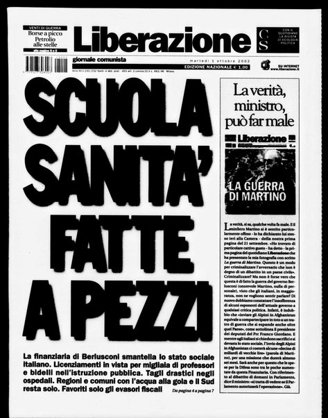 Liberazione : giornale comunista : [organo del Movimento della rifondazione comunista]