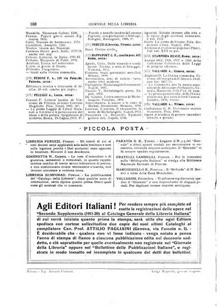 Giornale della libreria organo ufficiale della Associazione italiana editori