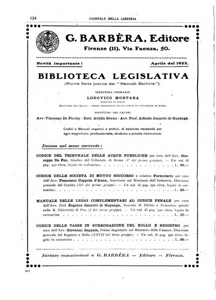 Giornale della libreria organo ufficiale della Associazione italiana editori