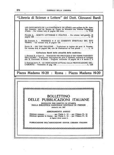 Giornale della libreria organo ufficiale della Associazione italiana editori