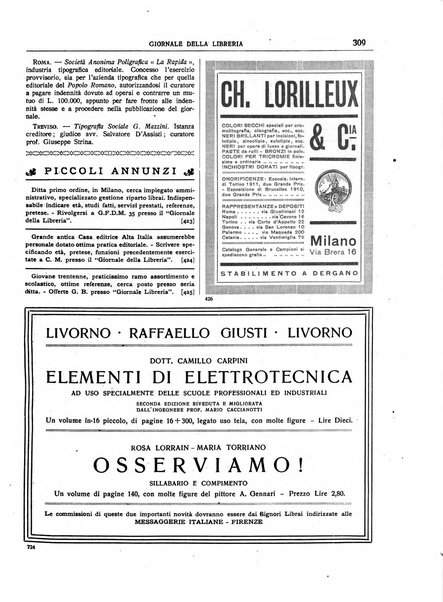 Giornale della libreria organo ufficiale della Associazione italiana editori