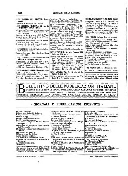 Giornale della libreria organo ufficiale della Associazione italiana editori