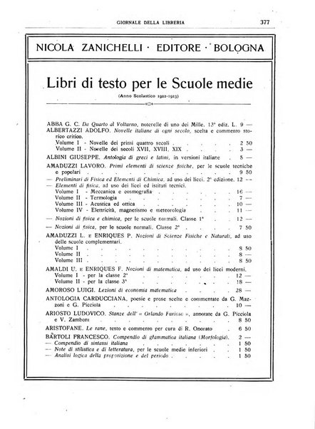 Giornale della libreria organo ufficiale della Associazione italiana editori