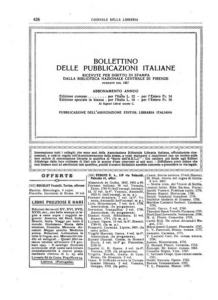 Giornale della libreria organo ufficiale della Associazione italiana editori