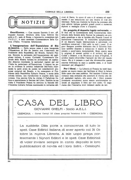 Giornale della libreria organo ufficiale della Associazione italiana editori