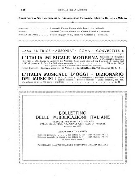 Giornale della libreria organo ufficiale della Associazione italiana editori