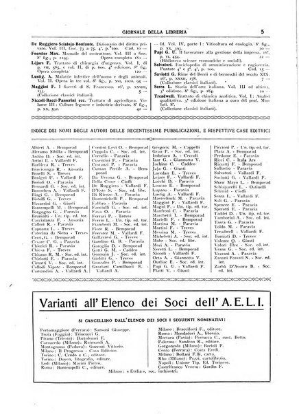 Giornale della libreria organo ufficiale della Associazione italiana editori