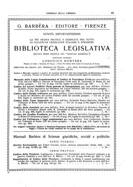 Giornale della libreria organo ufficiale della Associazione italiana editori