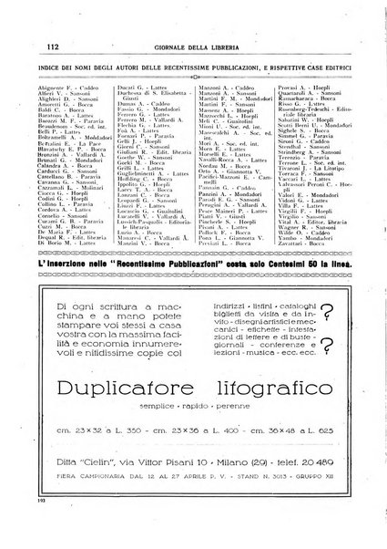 Giornale della libreria organo ufficiale della Associazione italiana editori