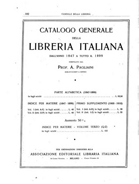 Giornale della libreria organo ufficiale della Associazione italiana editori