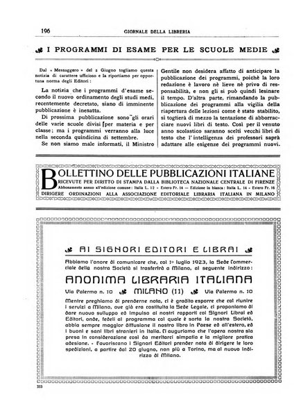 Giornale della libreria organo ufficiale della Associazione italiana editori