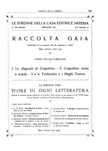 Giornale della libreria organo ufficiale della Associazione italiana editori