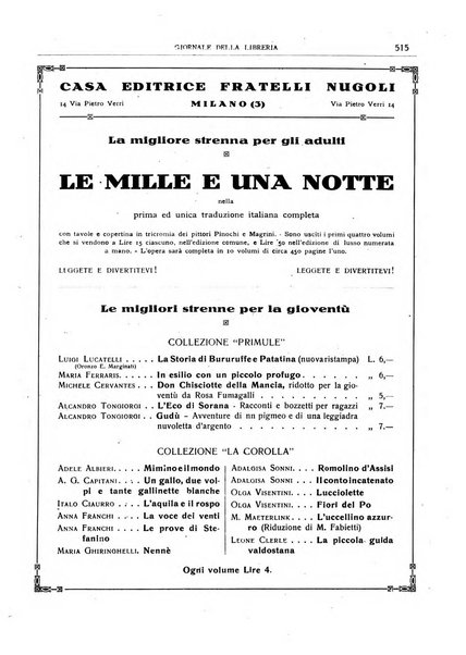 Giornale della libreria organo ufficiale della Associazione italiana editori