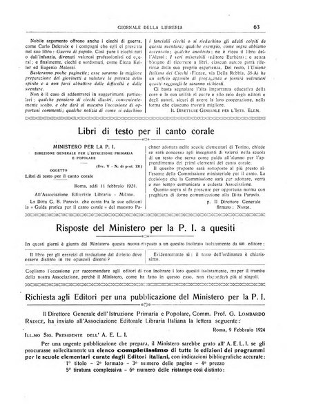 Giornale della libreria organo ufficiale della Associazione italiana editori