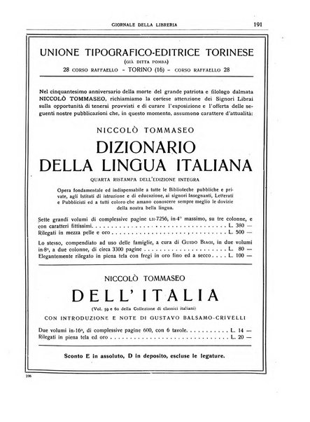 Giornale della libreria organo ufficiale della Associazione italiana editori