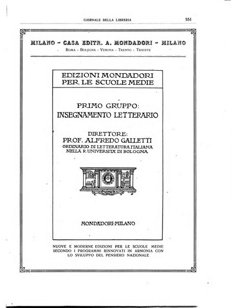 Giornale della libreria organo ufficiale della Associazione italiana editori