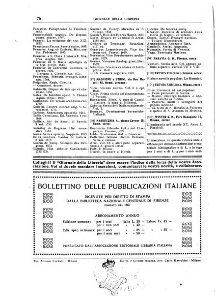 Giornale della libreria organo ufficiale della Associazione italiana editori