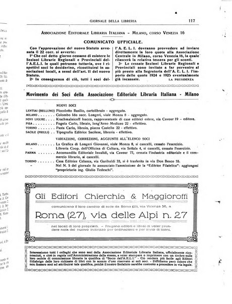 Giornale della libreria organo ufficiale della Associazione italiana editori