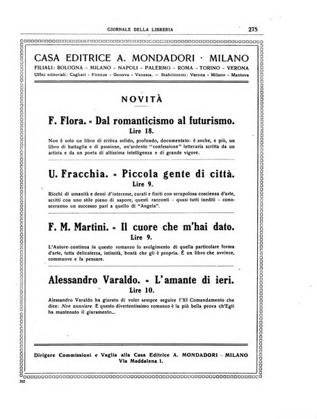 Giornale della libreria organo ufficiale della Associazione italiana editori