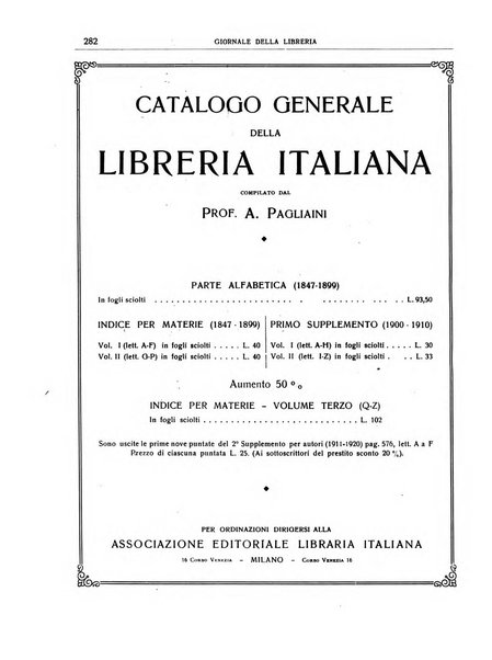 Giornale della libreria organo ufficiale della Associazione italiana editori