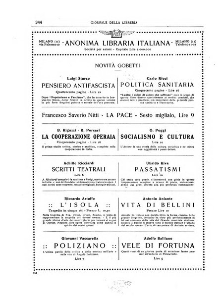 Giornale della libreria organo ufficiale della Associazione italiana editori