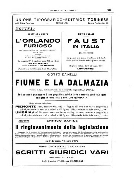 Giornale della libreria organo ufficiale della Associazione italiana editori