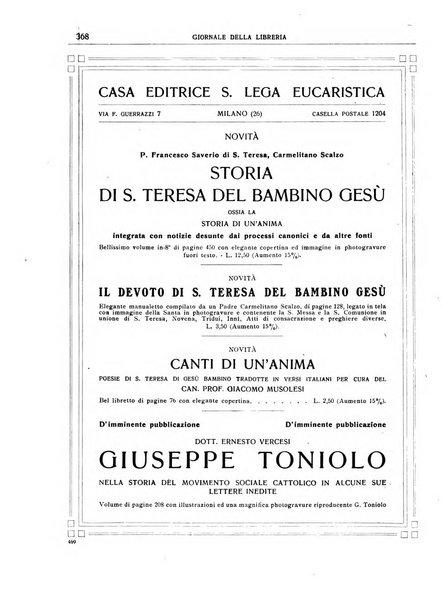 Giornale della libreria organo ufficiale della Associazione italiana editori