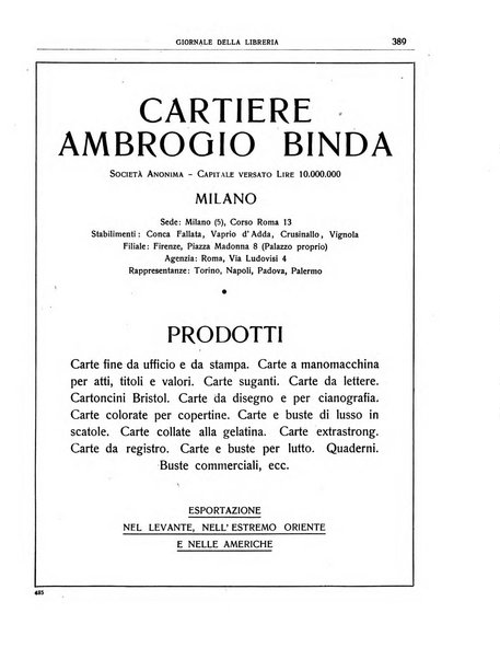 Giornale della libreria organo ufficiale della Associazione italiana editori