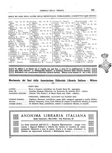 Giornale della libreria organo ufficiale della Associazione italiana editori