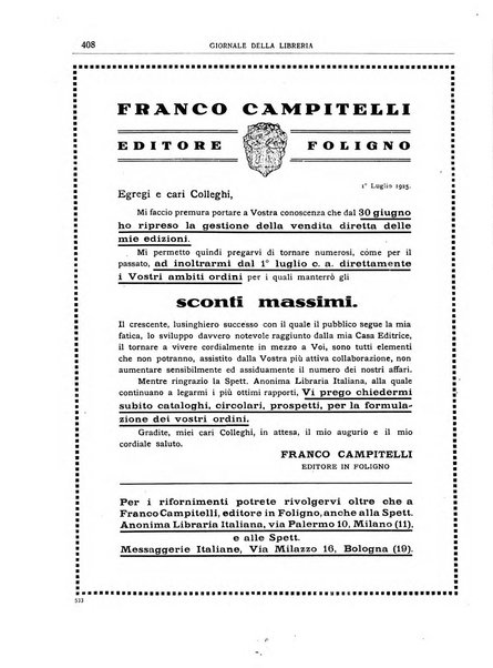 Giornale della libreria organo ufficiale della Associazione italiana editori