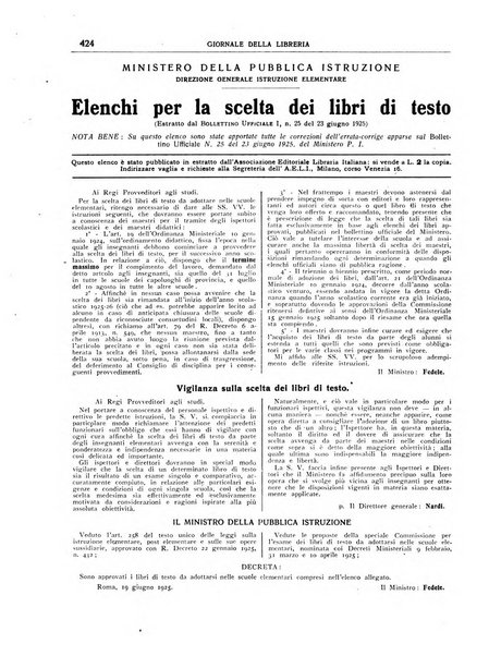 Giornale della libreria organo ufficiale della Associazione italiana editori