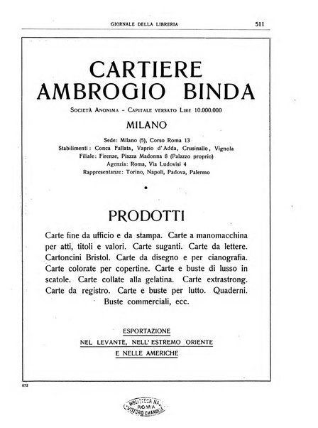 Giornale della libreria organo ufficiale della Associazione italiana editori