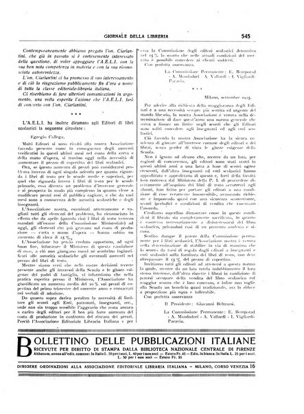 Giornale della libreria organo ufficiale della Associazione italiana editori