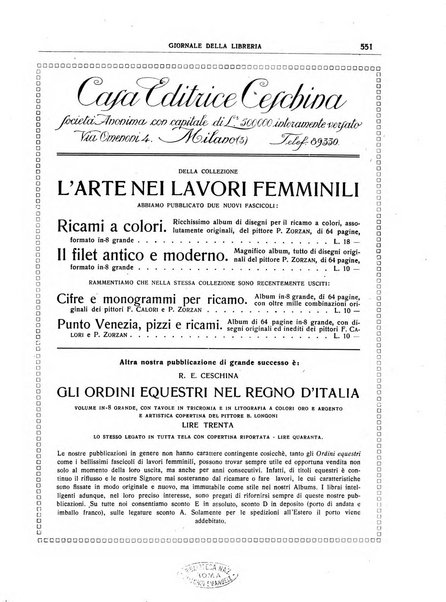 Giornale della libreria organo ufficiale della Associazione italiana editori