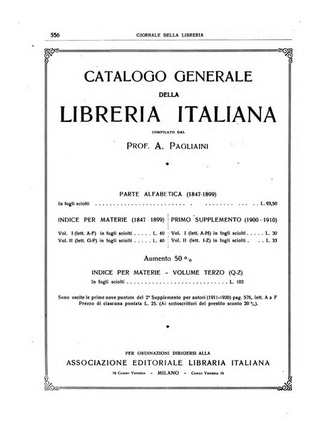 Giornale della libreria organo ufficiale della Associazione italiana editori