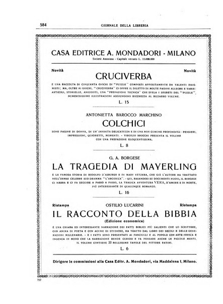 Giornale della libreria organo ufficiale della Associazione italiana editori