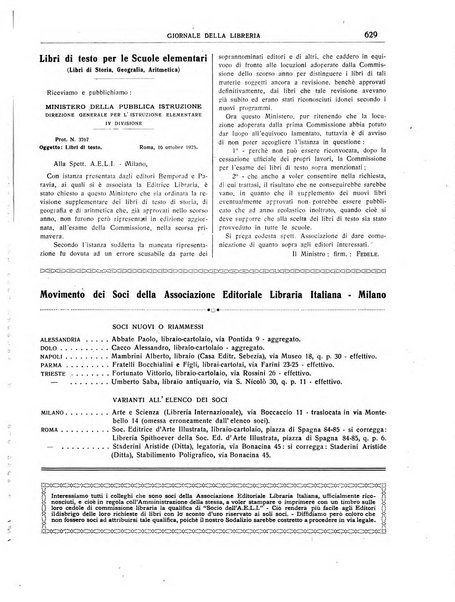 Giornale della libreria organo ufficiale della Associazione italiana editori