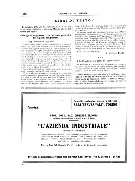 Giornale della libreria organo ufficiale della Associazione italiana editori