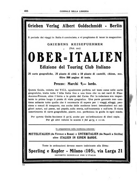 Giornale della libreria organo ufficiale della Associazione italiana editori