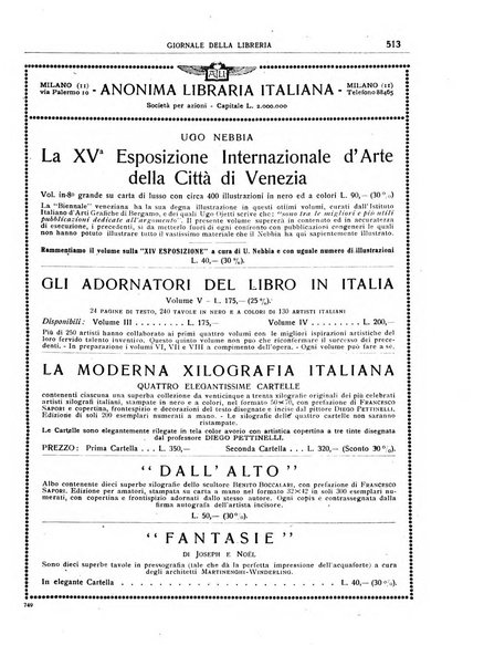 Giornale della libreria organo ufficiale della Associazione italiana editori