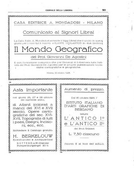 Giornale della libreria organo ufficiale della Associazione italiana editori