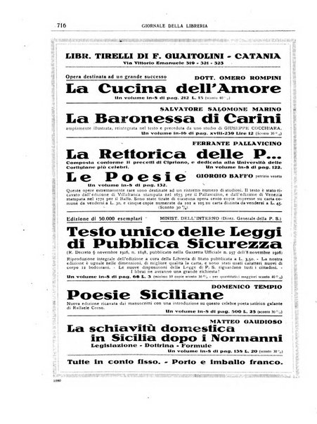 Giornale della libreria organo ufficiale della Associazione italiana editori